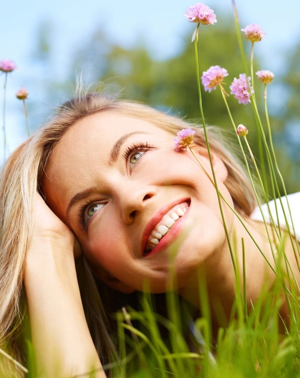 woman in the pink cloud of recovery